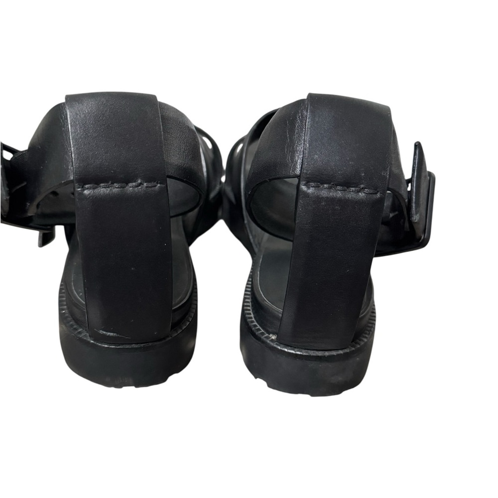 Alexander Wang Black Leather Ankle-Strap Sandals - Picture 5 of 6
